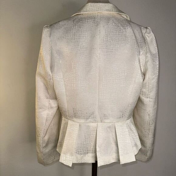 John Meyer Womens 14 Jacquard Croc Print Triple Button Feminine Blazer - Picture 2 of 10
